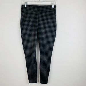 Maurices Womens Small S Regular Black Gray Houndstooth Pull On Skinny Pants